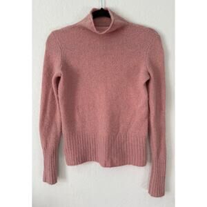 Madewell Alpaca Merino Wool Pink Mock Neck Long Sleeve Rose Pink Sweater XS